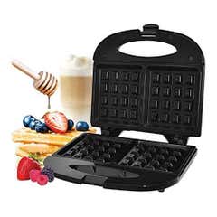 Hauz 2-Slice Waffle Maker with Non-Stick Plates - Black