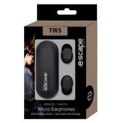 Escape Platinum Mini In-Ear Bluetooth Headphones with Microphone and Charging Storage Case