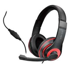 Escape HFG773 Gaming Stereo Headphones with Boom Microphone - Black / Red